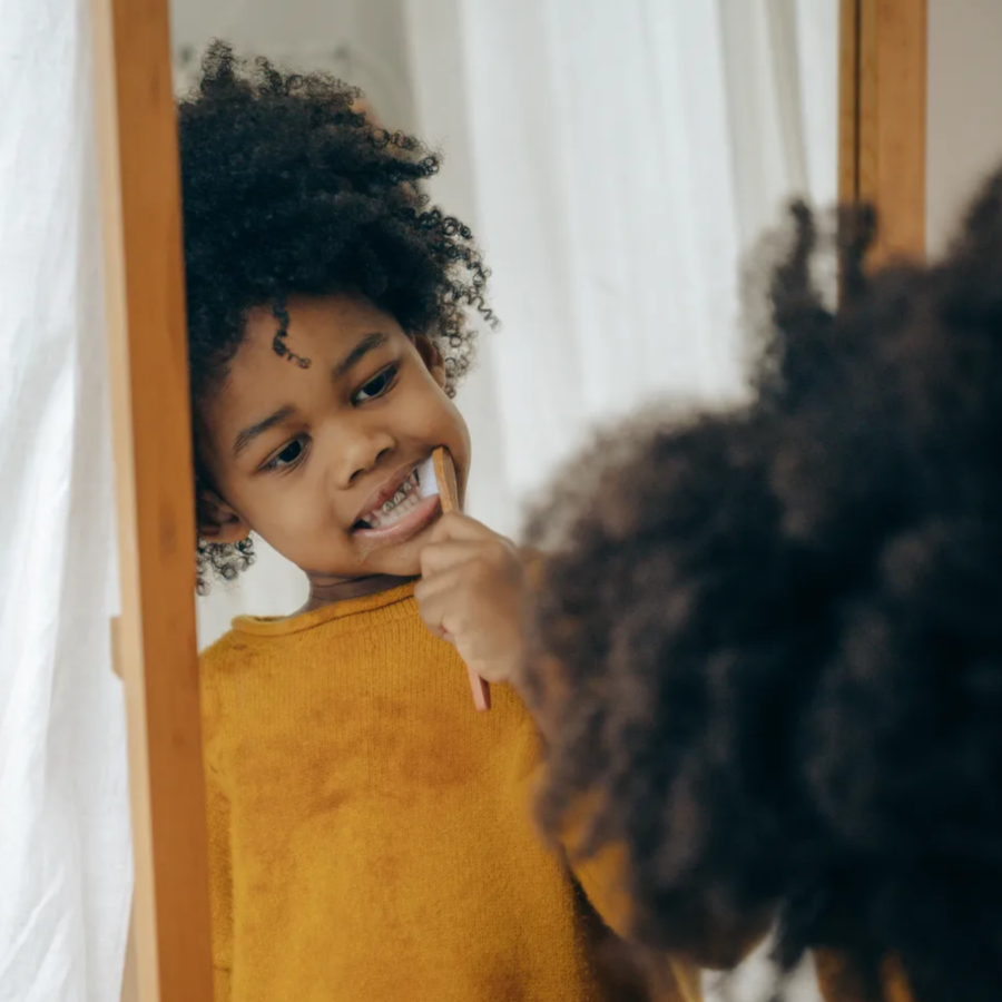 Child Looking in Mirror